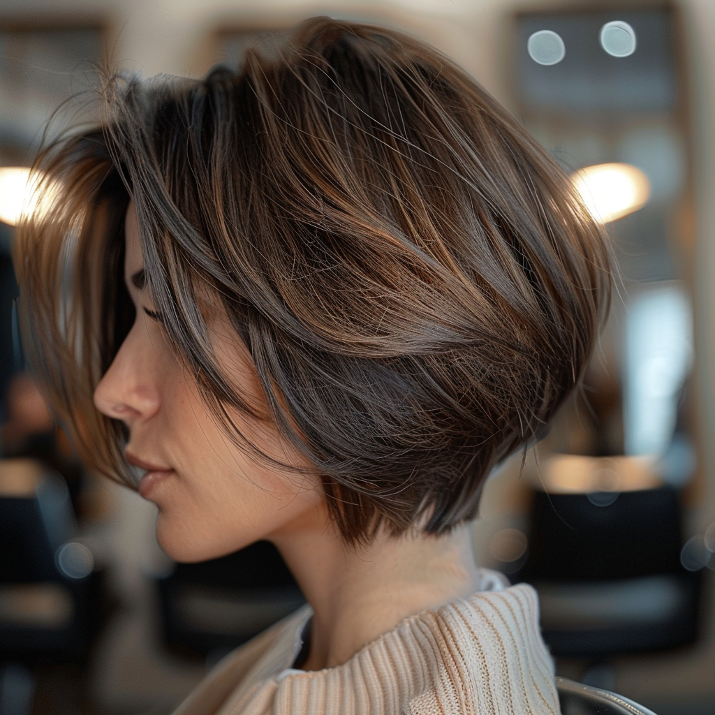 woman with cool modern short haircut